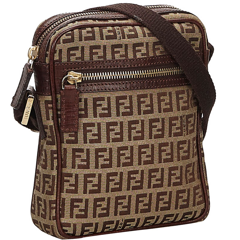 

Fendi Brown/Beige Zucchino Canvas Crossbody Bag