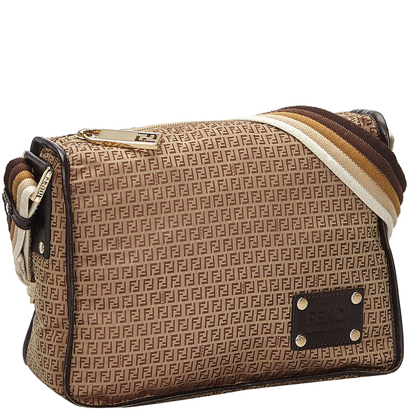 

Fendi Brown/Beige Zucchino Canvas Nylon Crossbody Bag