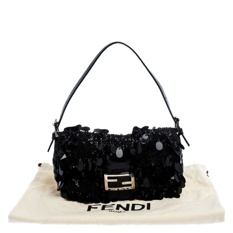 Vintage Fendi Black Sequin Baguette Bag – Treasures of NYC