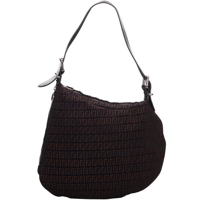 

Fendi Black/Brown Zucchino Canvas Shoulder Bag