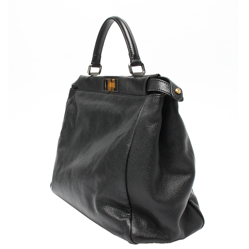 

Fendi Black Calfskin Leather Peekaboo Bag