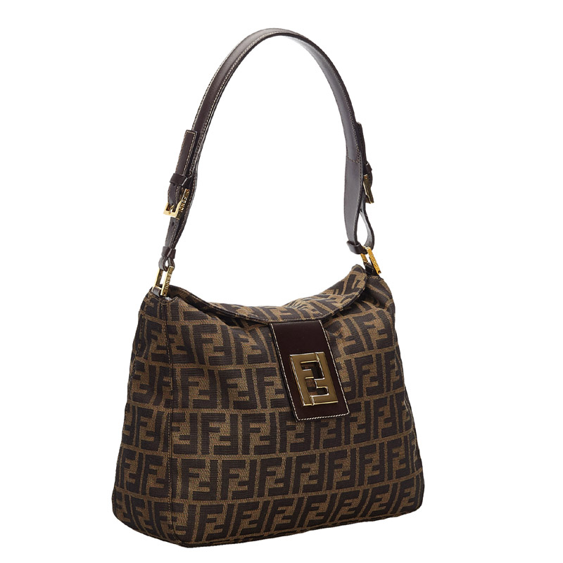 

Fendi Brown Zucca Canvas Shoulder Bag