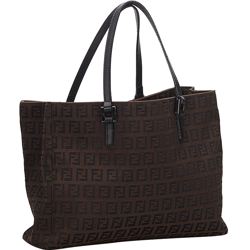 

Fendi Black/Brown Zucchino Canvas Tote Bag