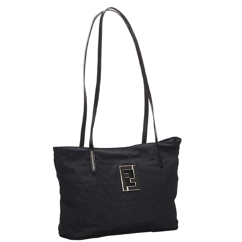 

Fendi Black Zucca Canvas Tote Bag