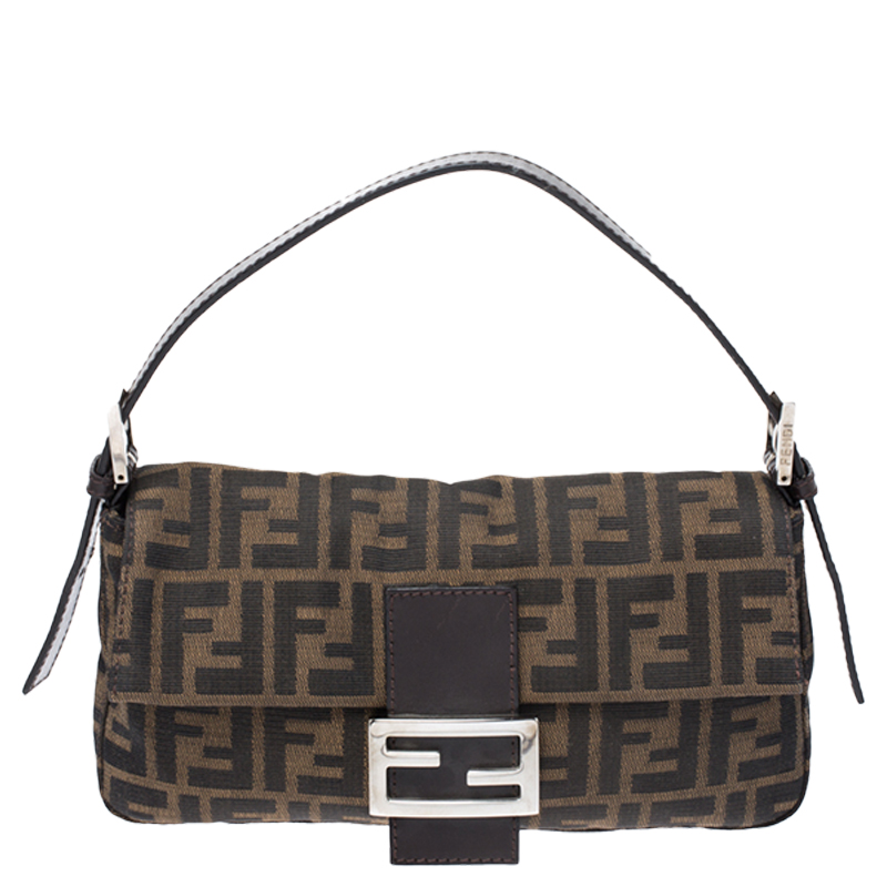 Fendi Brown Zucca Canvas and Leather 