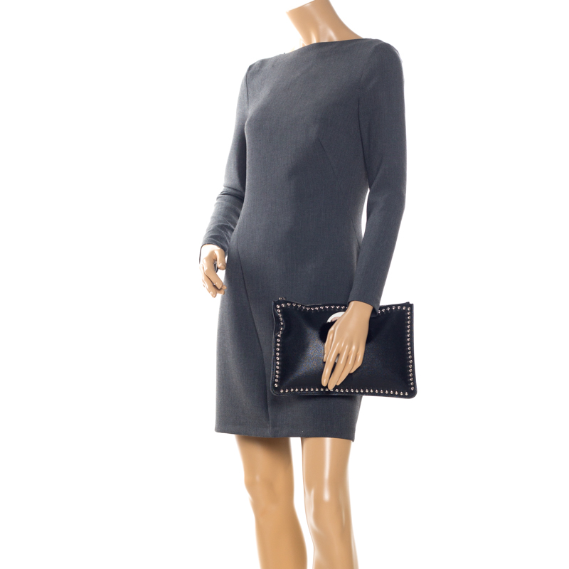 

Fendi Black Saffiano Leather Karlito Clutch