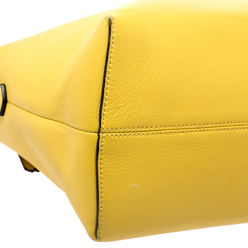 Fendi Yellow Leather Medium By The Way Boston Bag Fendi