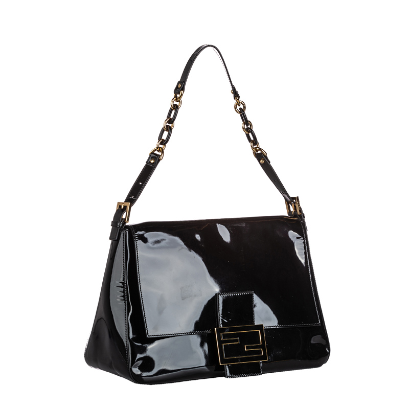 

Fendi Black Patent Leather Mamma Forever Bag