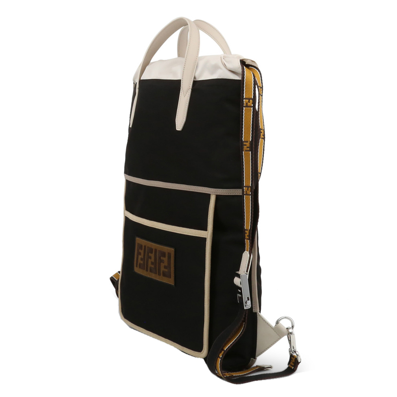 

Fendi Black Nylon Leather Backpack
