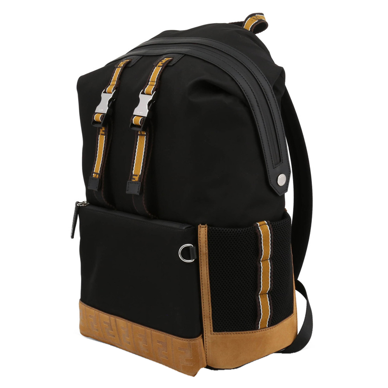 

Fendi Black Nylon Leather Backpack
