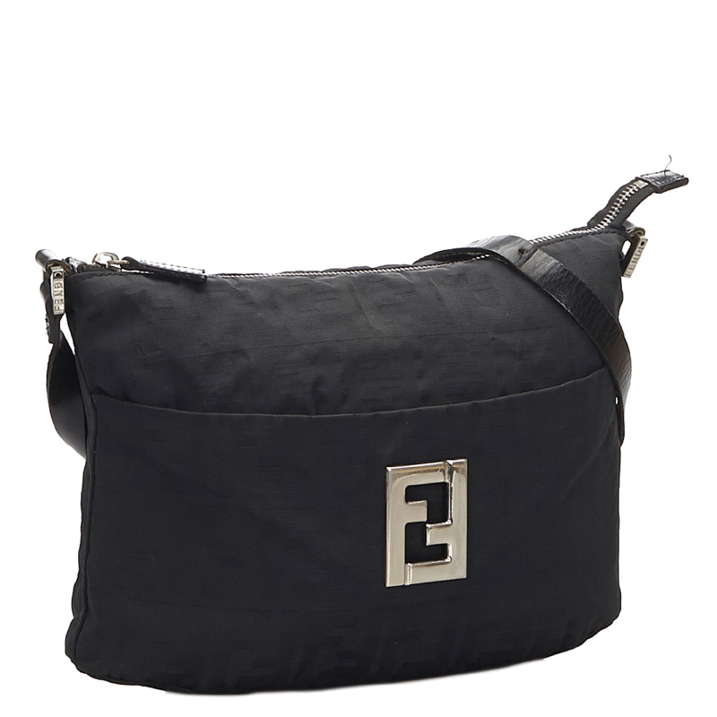 

Fendi Black Zucca Canvas Crossbody Bag