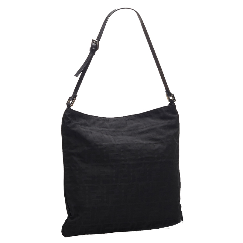 

Fendi Black Zucca Canvas Shoulder Bag