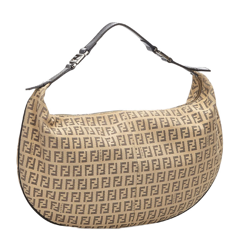 

Fendi Beige/Grey Zucchino Canvas Hobo Bag