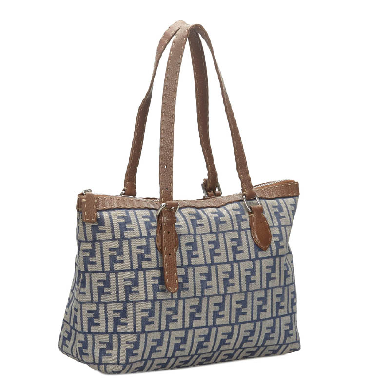 

Fendi Brown/Blue Zucca Denim Shoulder Bag