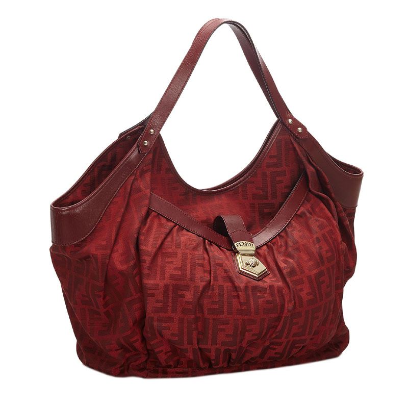 

Fendi Red Zucca Canvas Chef Shoulder Bag