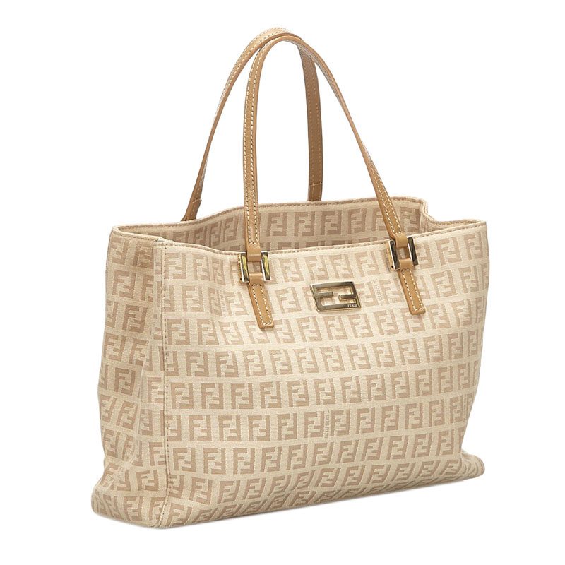 

Fendi Brown/Beige Zucchino Canvas Tote Bag