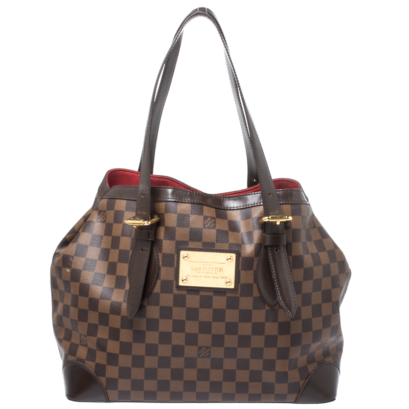Pre Owned Louis Vuitton Damier Ebene Canvas Hampstead MM Bag