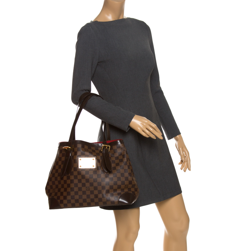 

Louis Vuitton Damier Ebene Canvas Hampstead MM Bag, Brown
