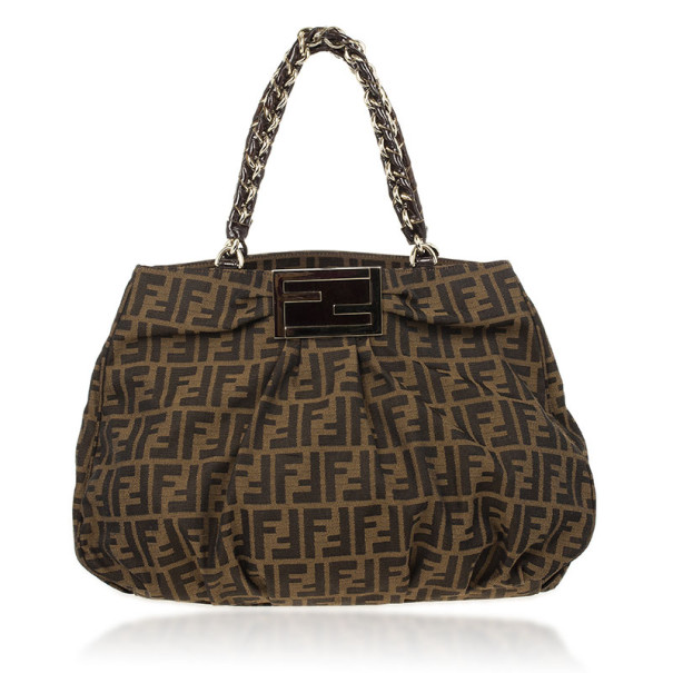 مملوكة مسبقًا Fendi Zucca Large Mia Tote