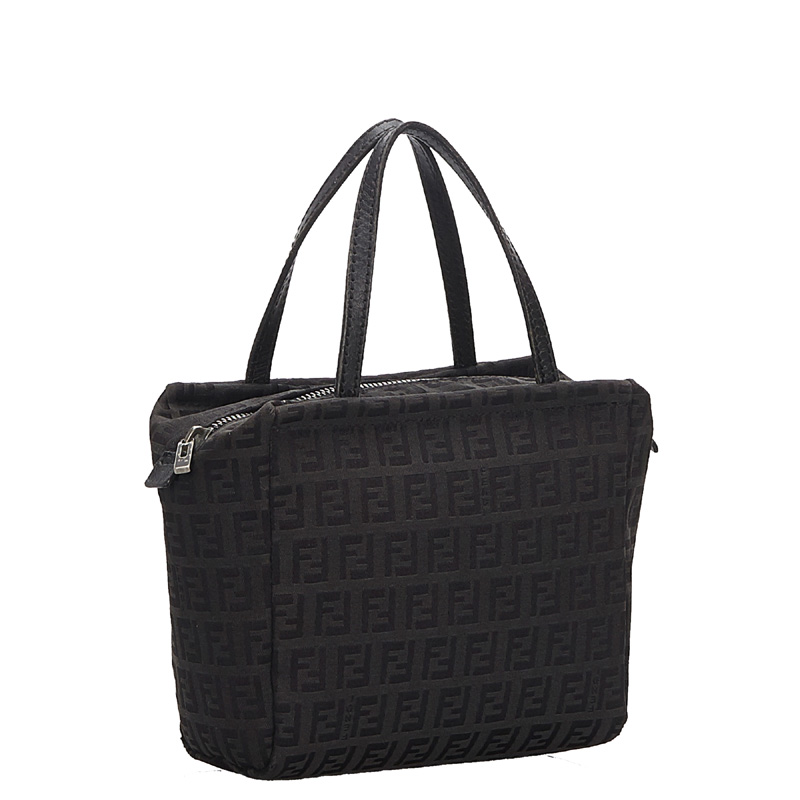 

Fendi Black Zucchino Canvas Shoulder Bag