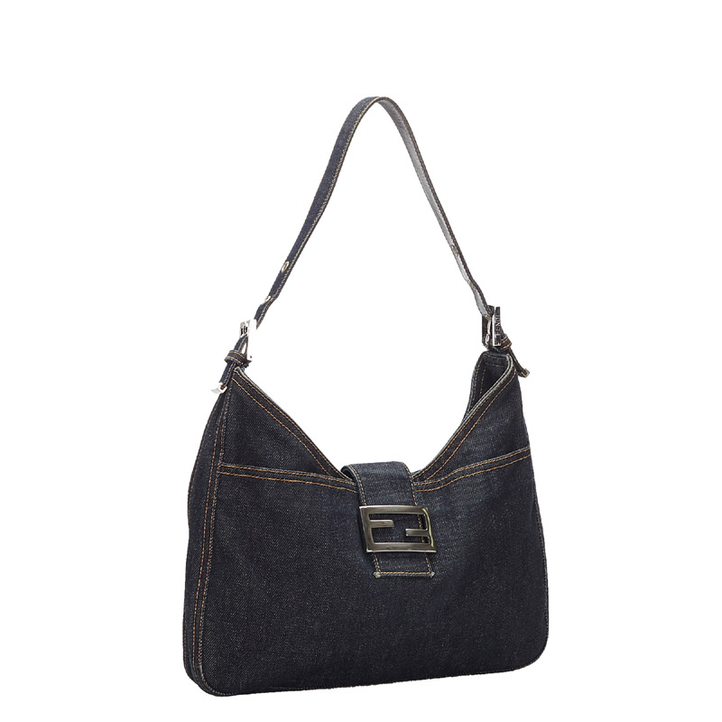 

Fendi Blue Denim Shoulder Bag