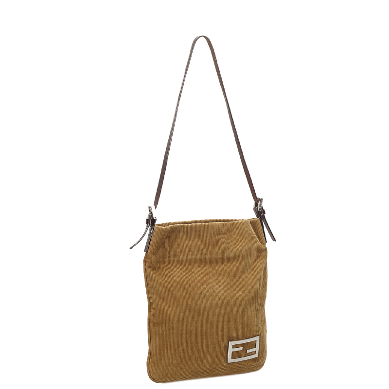 

Fendi Brown/Light Brown Corduroy Shoulder Bag