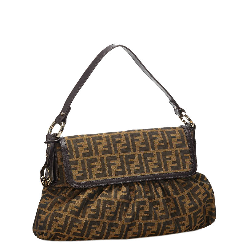 

Fendi Brown Zucca Canvas Chef Shoulder Bag