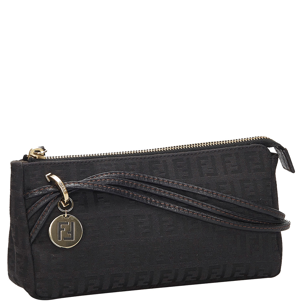 

Fendi Black Zucchino Canvas Shoulder Bag