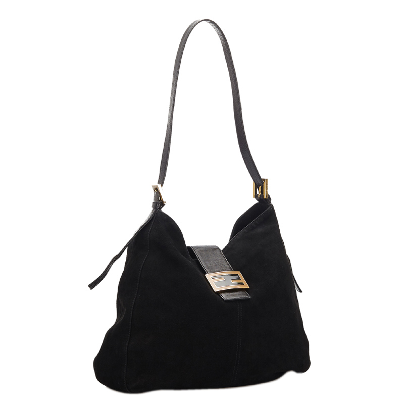 

Fendi Black Suede Shoulder Bag