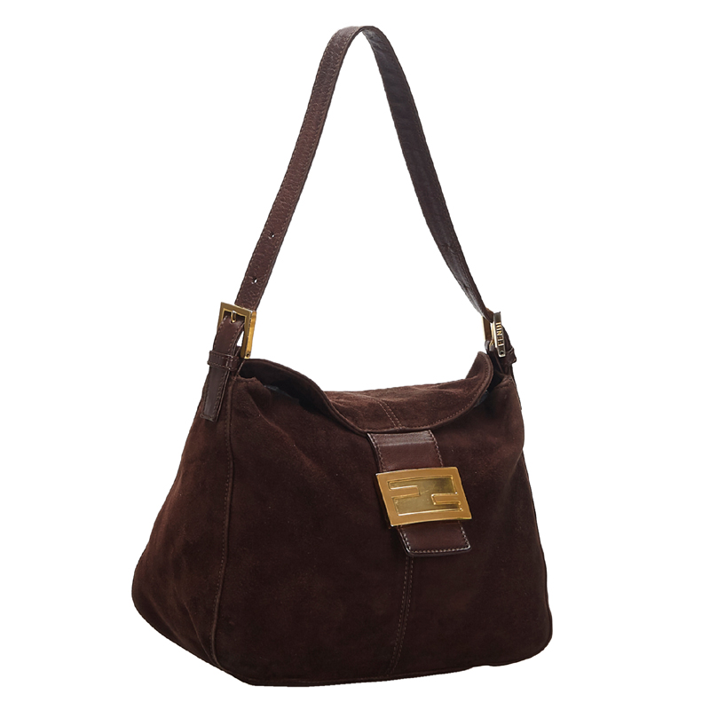 

Fendi Brown/Dark Brown Suede Shoulder Bag