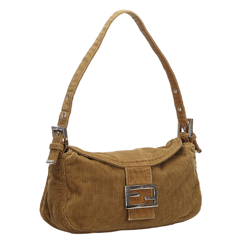 

Fendi Brown/Light Brown Corduroy Shoulder Bag