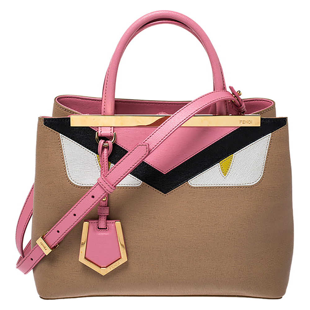 Pre Owned Fendi Multicolor Leather Mini 2jours Monster Tote