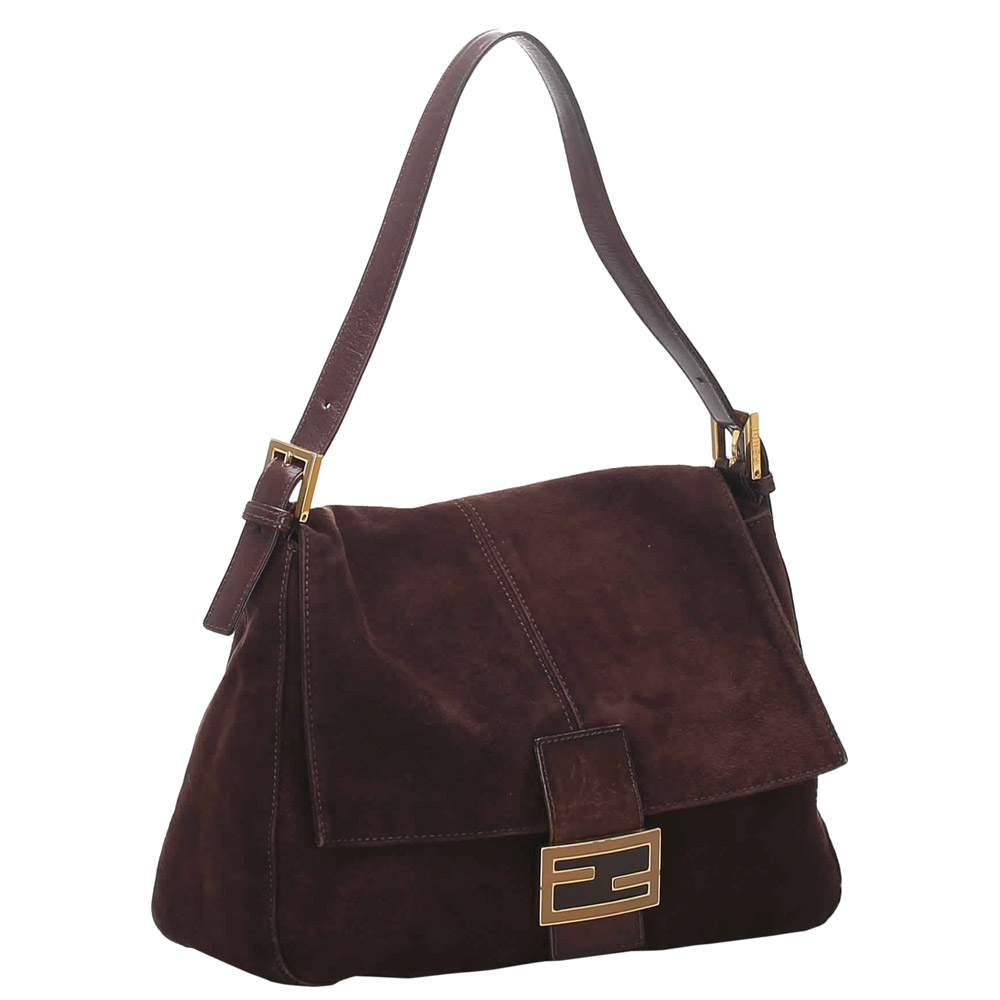 

Fendi Brown Suede Mamma Forever Bag