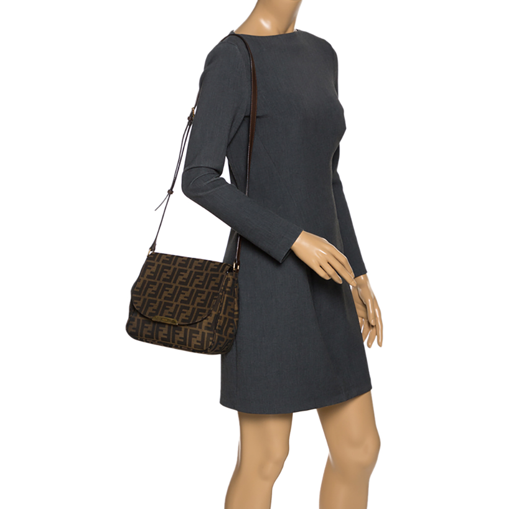 

Fendi Tobacco Zucca Canvas Crossbody Bag, Brown