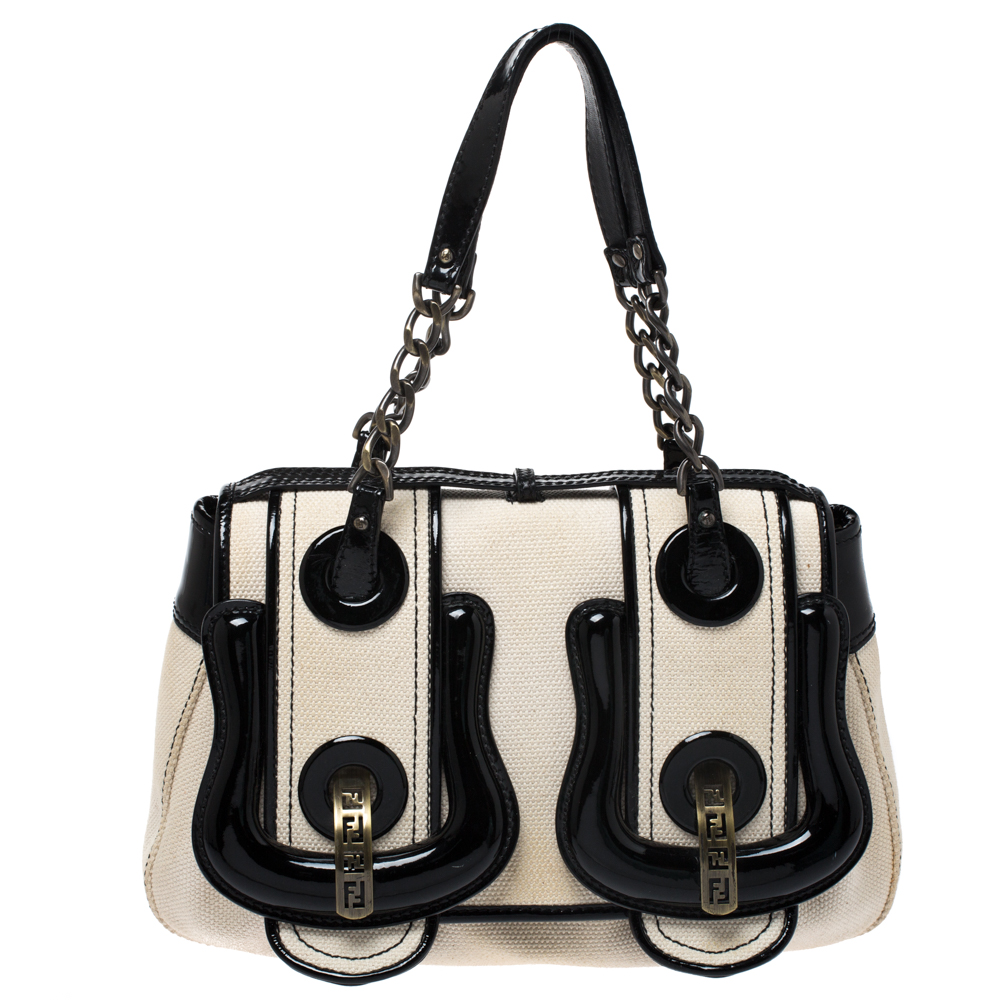 fendi patent leather handbag