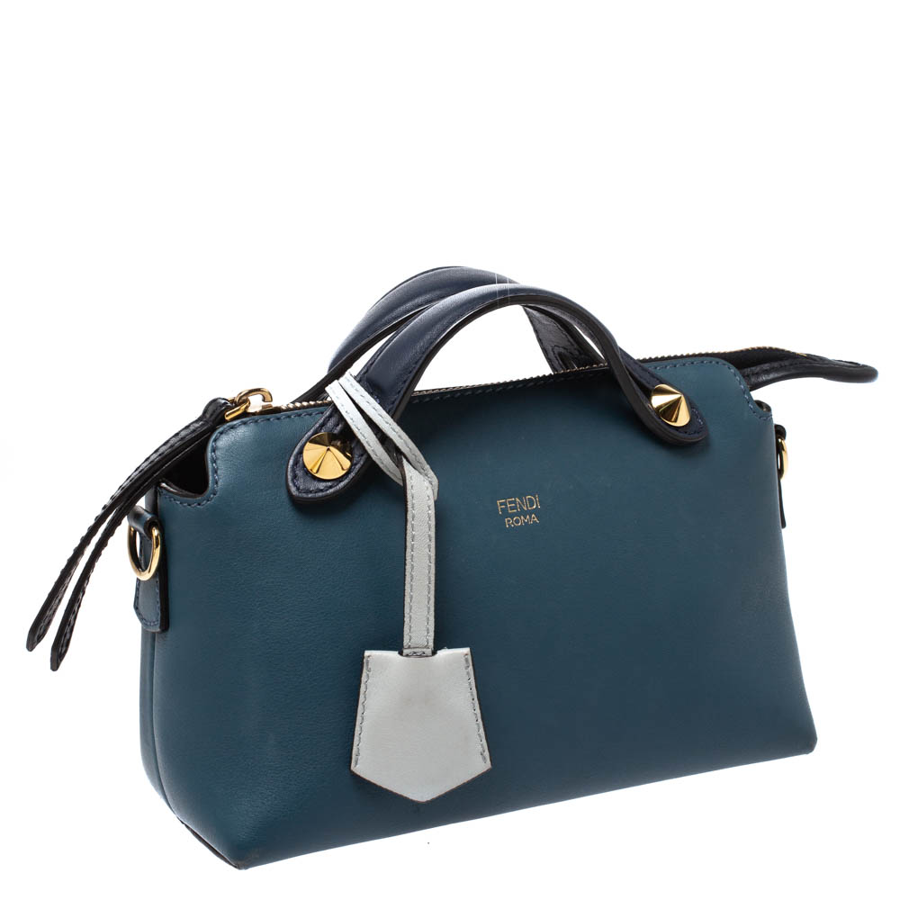 Fendi Blue Leather Mini By The Way Crossbody Bag Fendi TLC