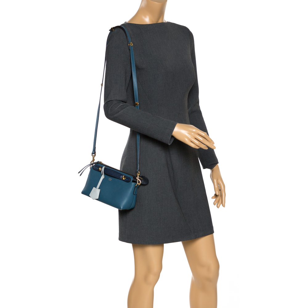 

Fendi Blue Leather Mini By The Way Crossbody Bag