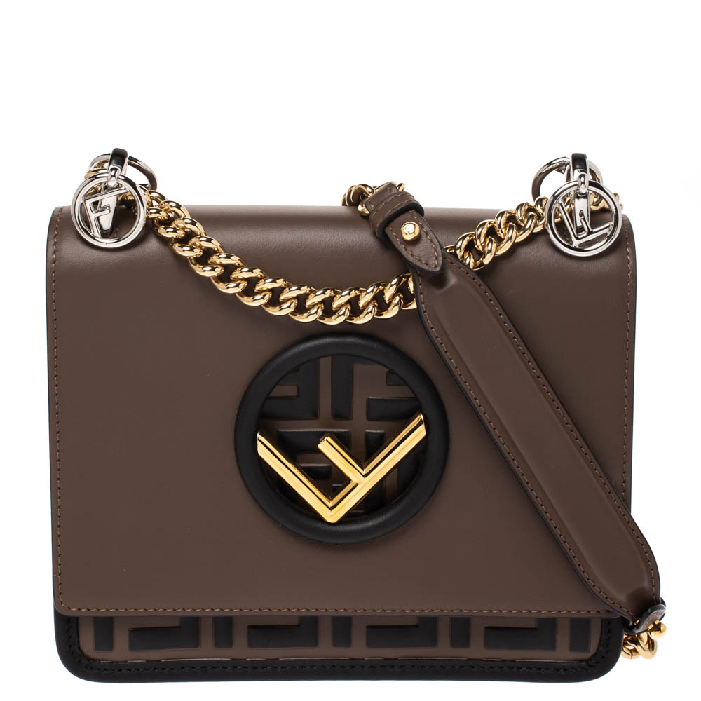 Fendi Brown Leather Mini Kan I Shoulder Bag Fendi | TLC