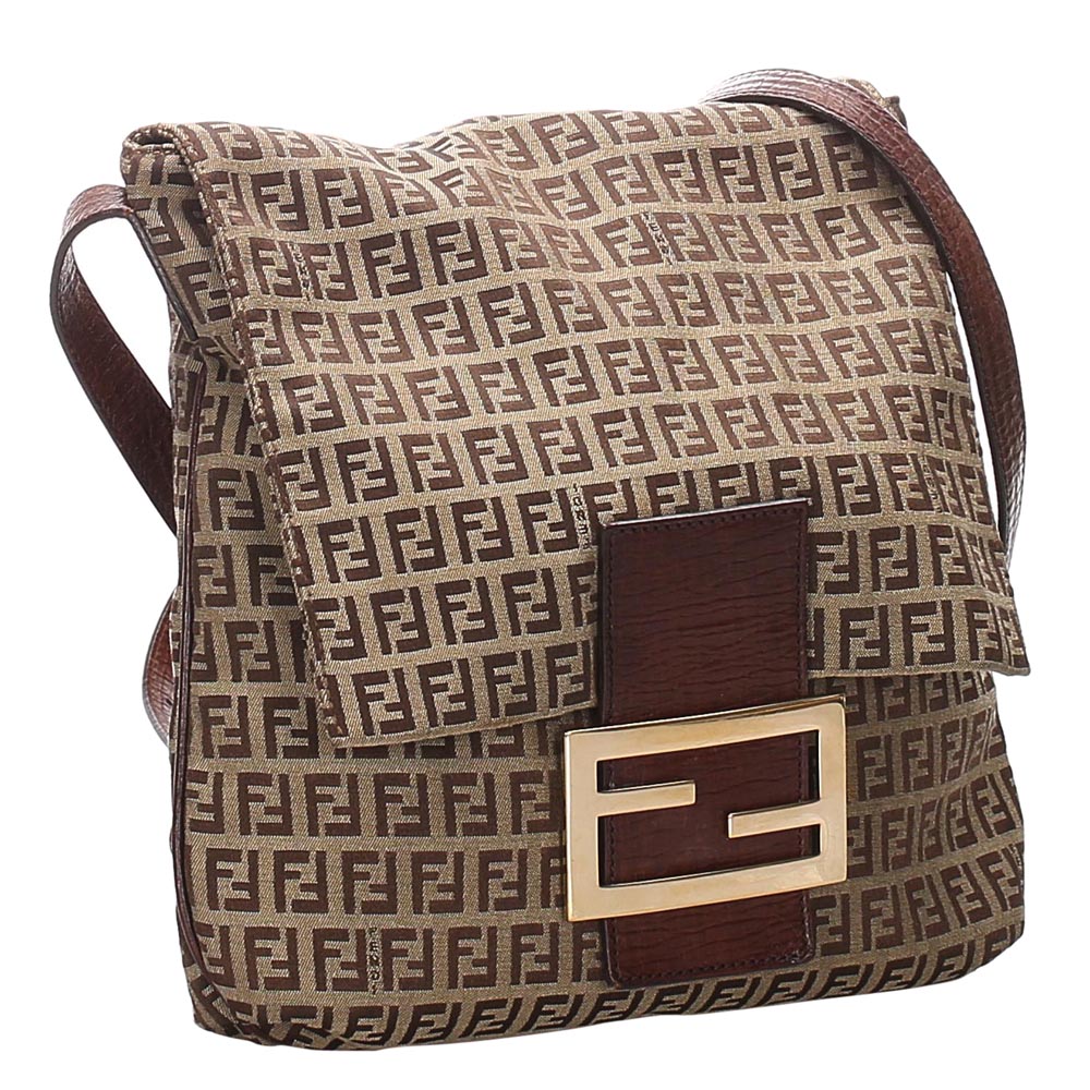 

Fendi Brown/Beige Zucchino Canvas Crossbody Bag