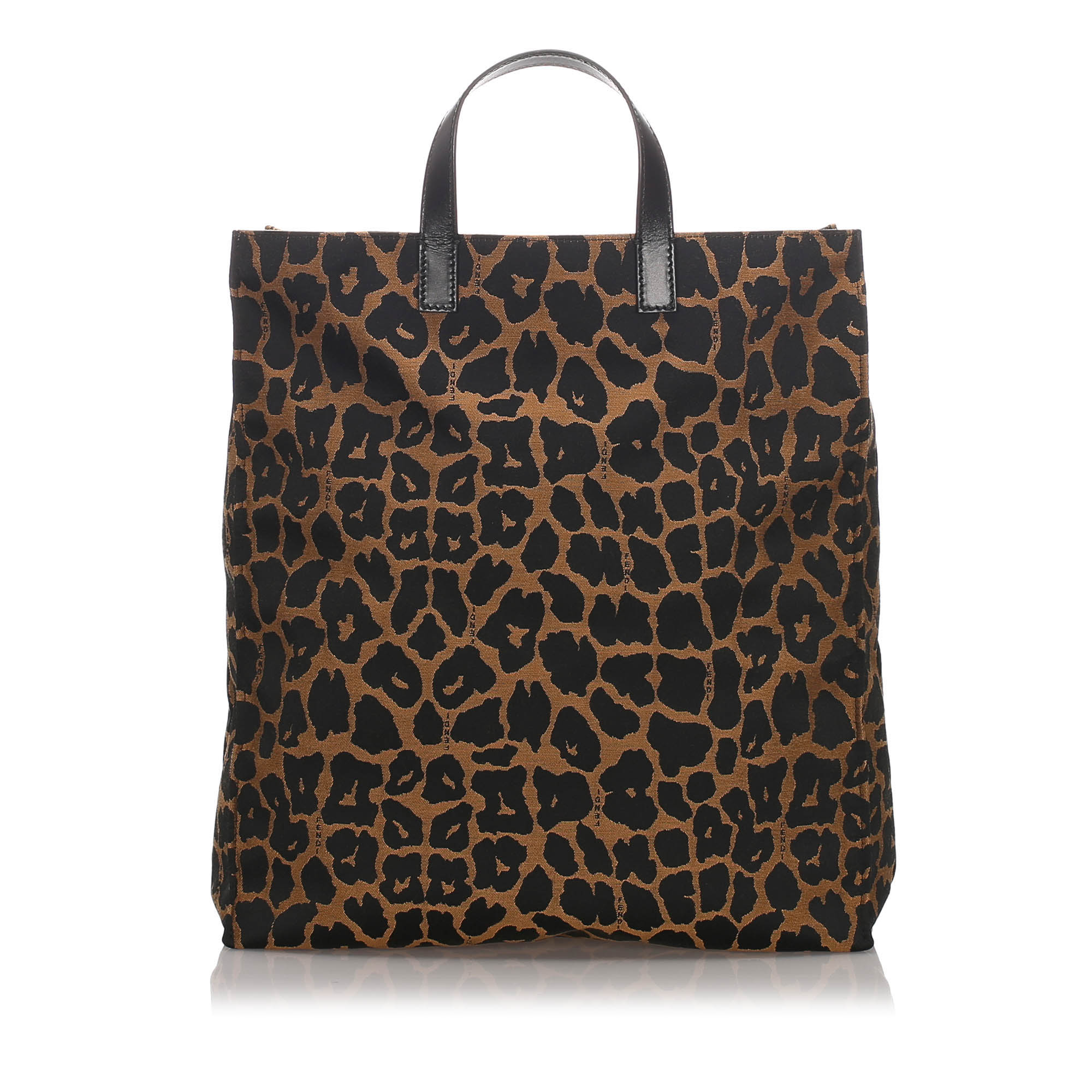 leopard canvas tote bag