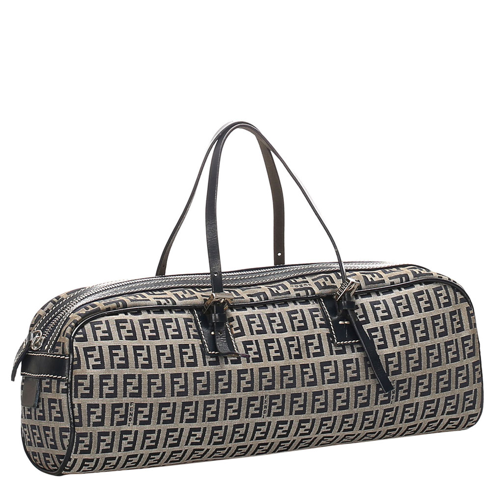 

Fendi Grey/Blue Zucchino Canvas Shoulder Bag