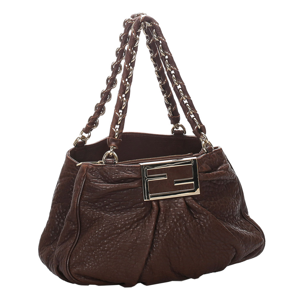 

Fendi Brown Leather Mia Shoulder Bag