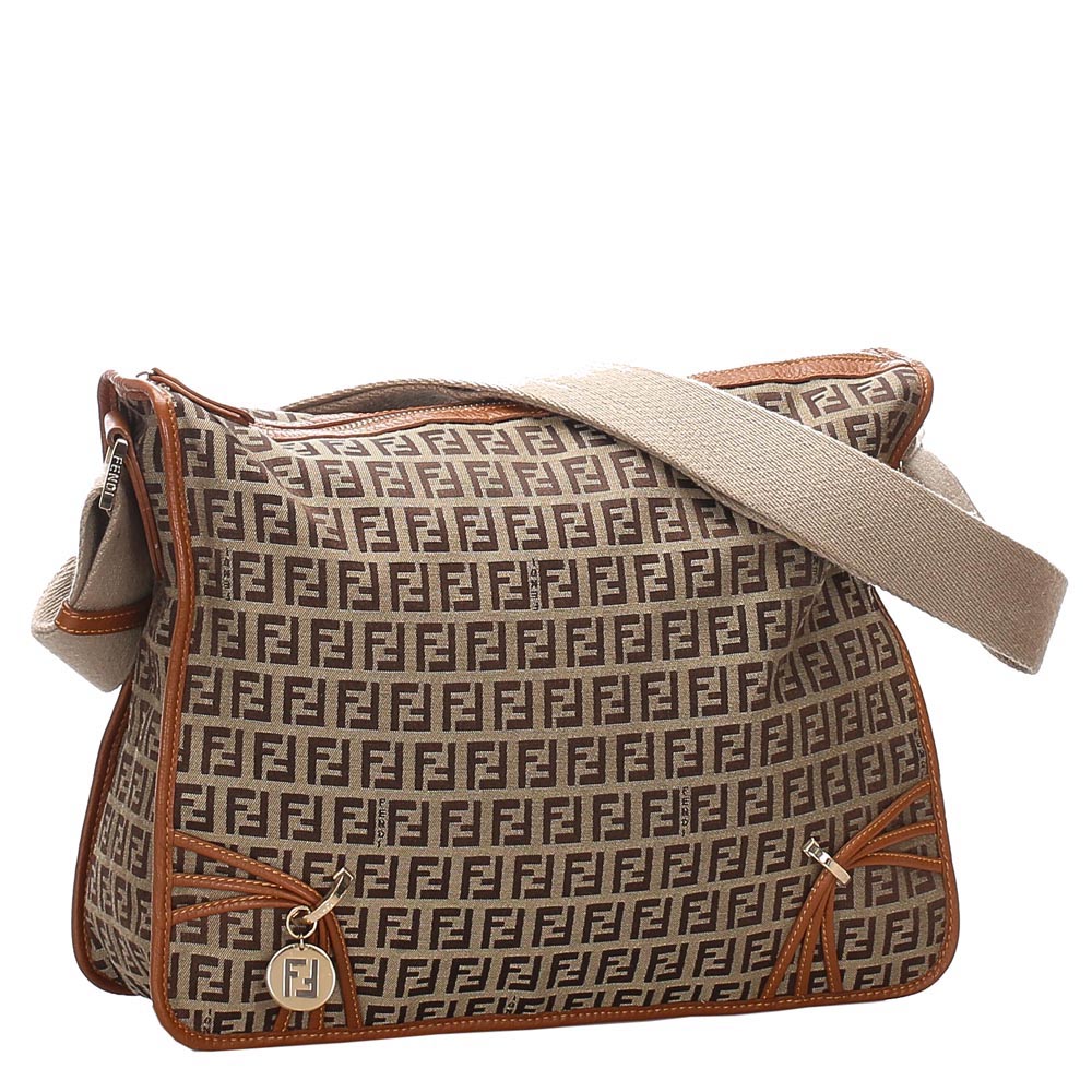 

Fendi Brown/Beige Zucchino Canvas Crossbody Bag