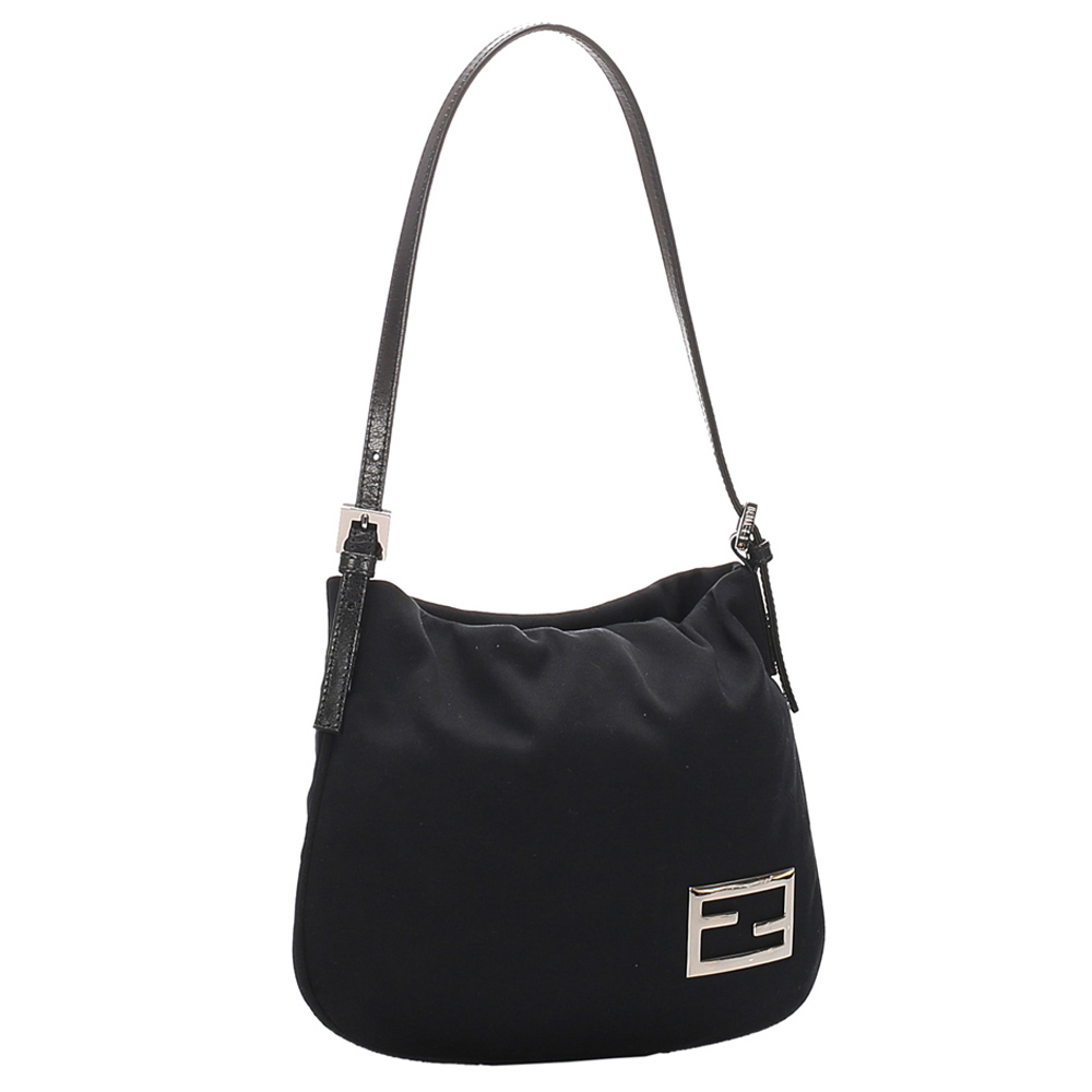 

Fendi Black Cotton Shoulder Bag