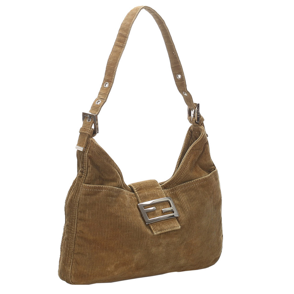 

Fendi Brown/Beige Corduroy Shoulder Bag