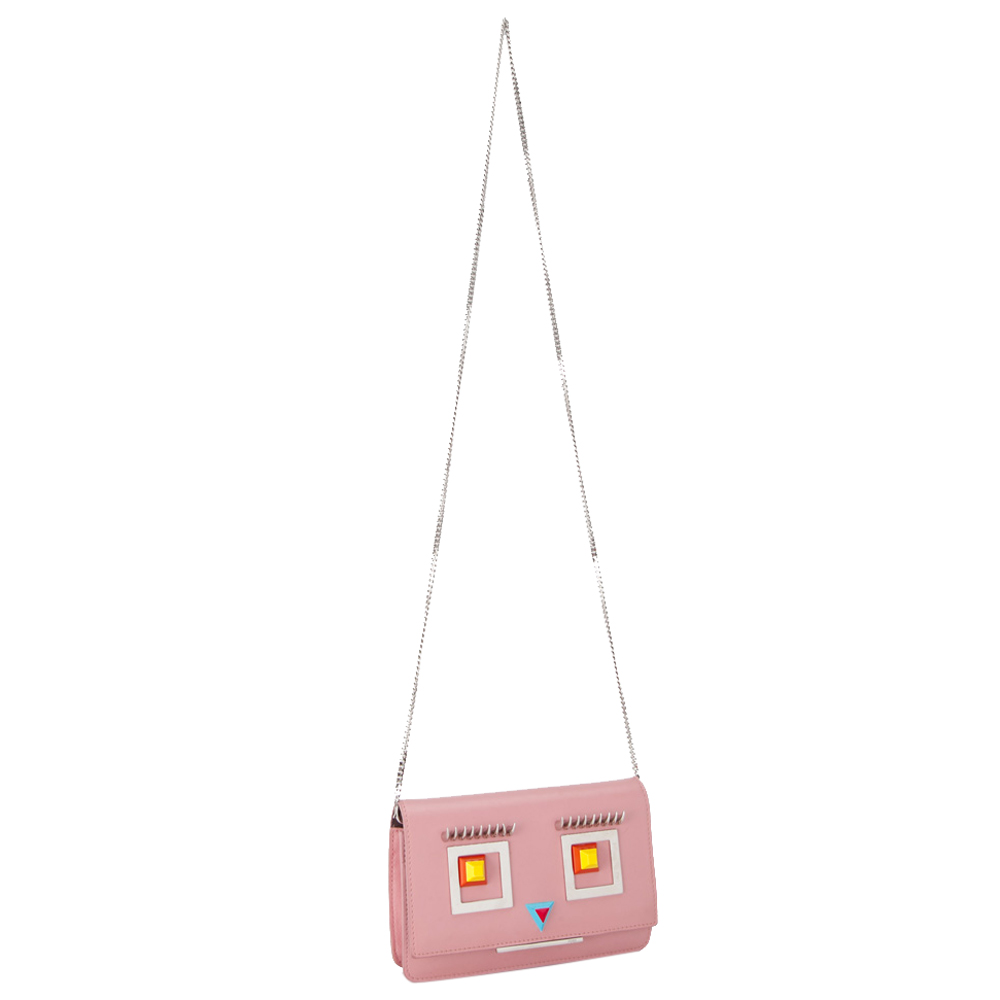 

Fendi Pink Leather Hypnoteyes Crossbody Bag