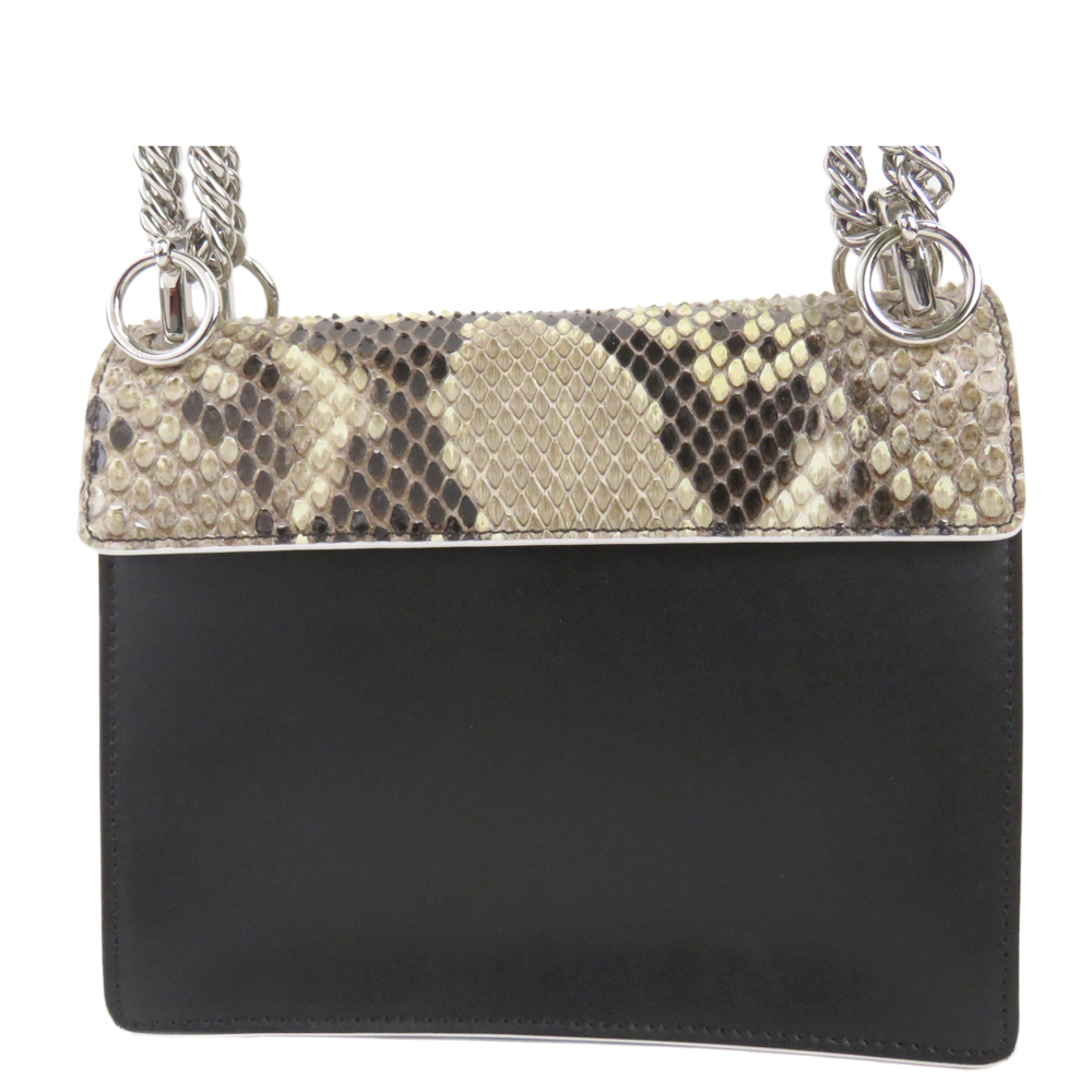 

Fendi Black/Brown Python Kan I Mini Crossbody Bag