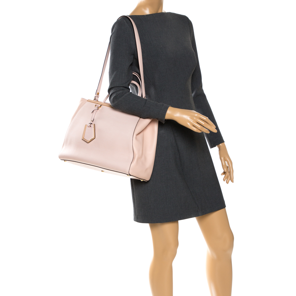 

Fendi Light Pink Leather Medium 2Jours Tote