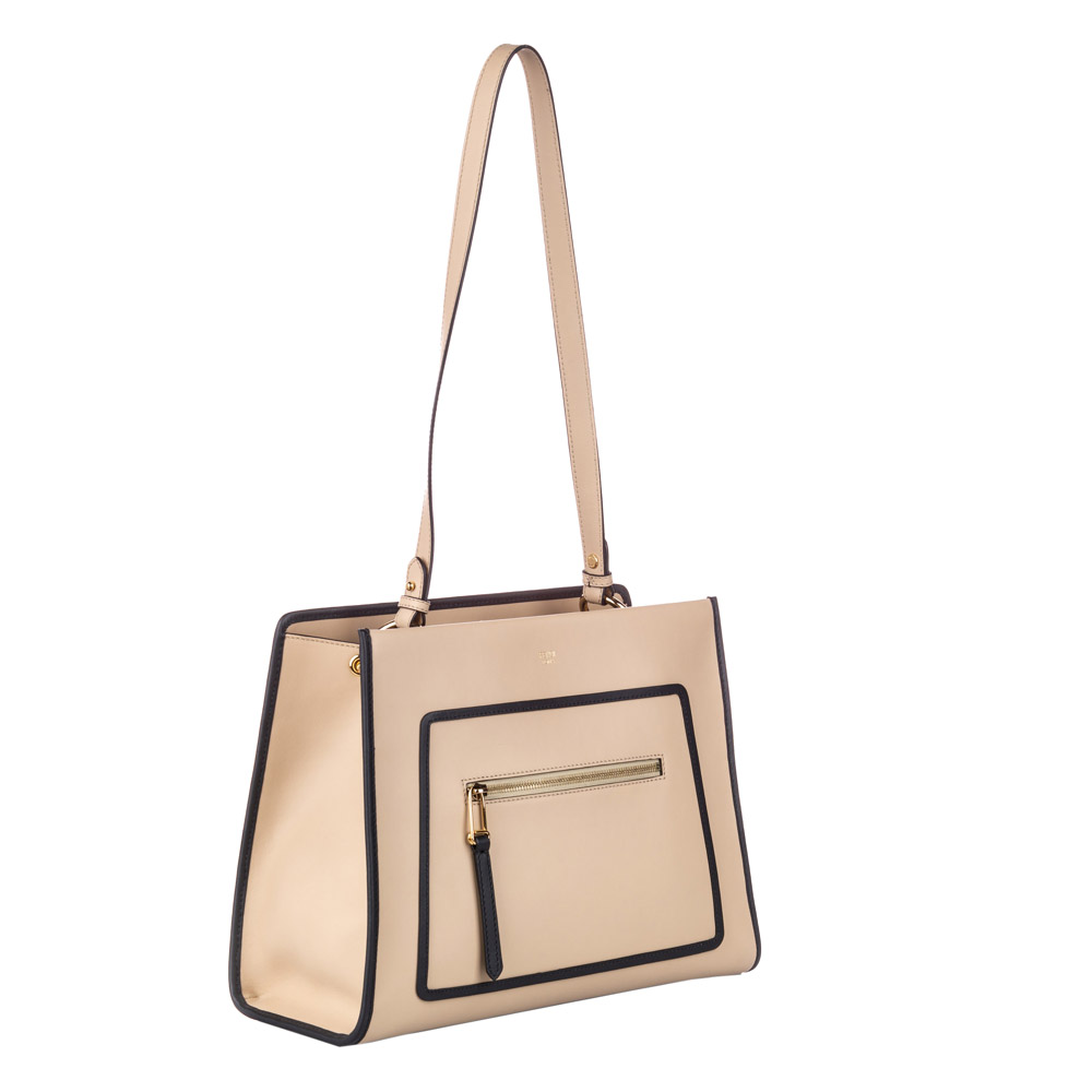 

Fendi Brown/Beige Leather Runaway Shopper Bag
