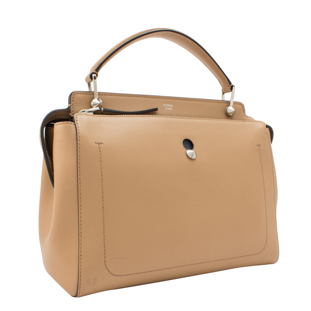 

Fendi Brown Leather DotCom Satchel Bag